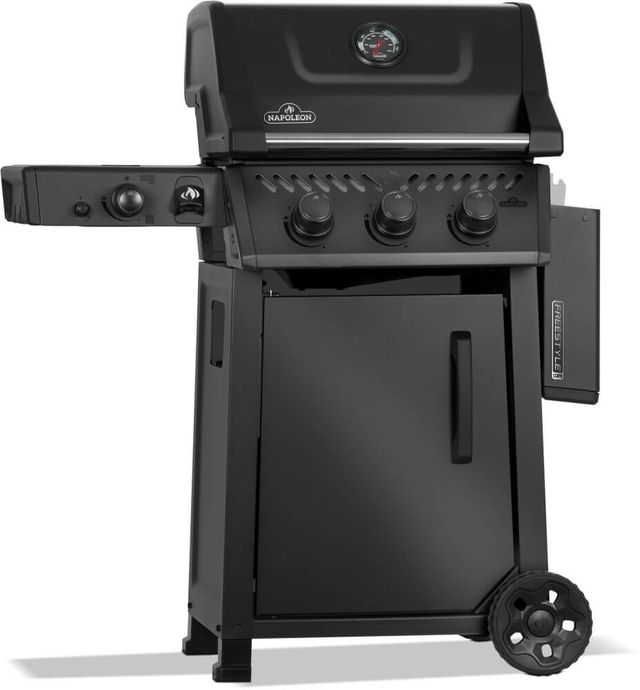 Napoleon Freestyle™ PRO 365 3-Burner Matte Black Freestanding Natural Gas Grill with Infrared Side Burner-1