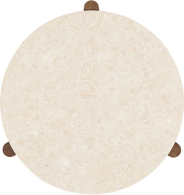 Hooker® Furniture Eleana Light Caramel Round End Table with Medium Wood Base-3