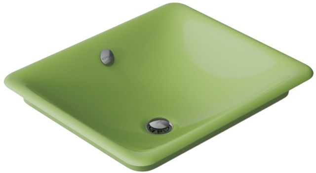 Kohler Iron Plains® Fresh Green 18.5" Rectangular Vessel Bathroom Sink-0