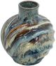 A & B Home Blue/Brown Reactive Glazed Accent Vase-3