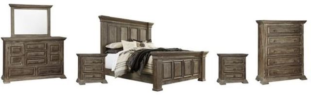 Signature Design by Ashley® Wyndahl 6-Piece Brown King Panel Bed -0
