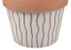 A & B Home Terracotta/White Vertical Scroll Pot-1