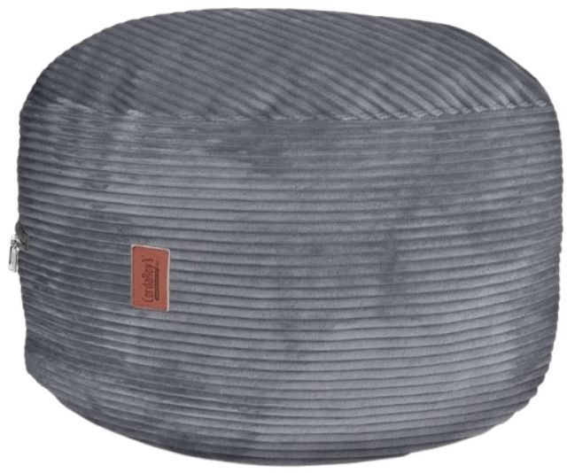 CordaRoy's® Gray Plush Pouf Footstool-0