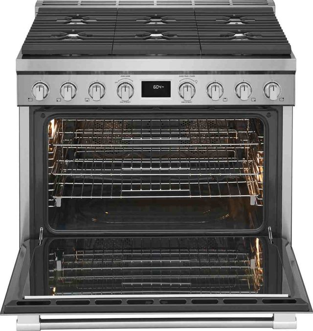Frigidaire Professional® 36'' Smudge-Proof® Stainless Steel Pro Style Dual Fuel Range-1