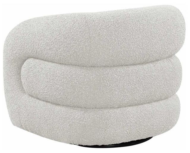 Meridian Furniture Roxbury Cream Boucle Fabric Swivel Accent Chair-3