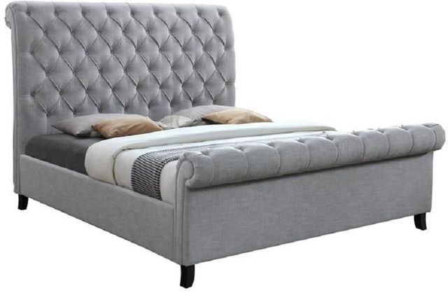 Crown Mark All Kate Gray King Upholstered Bed-0
