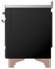 Ilve® Majestic III 48" Glossy Black Pro Style Induction Range with Solid Door and Copper Trim-4