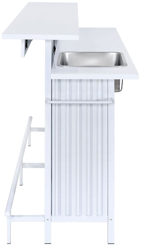 Elements International Leilani White Bar Table-3