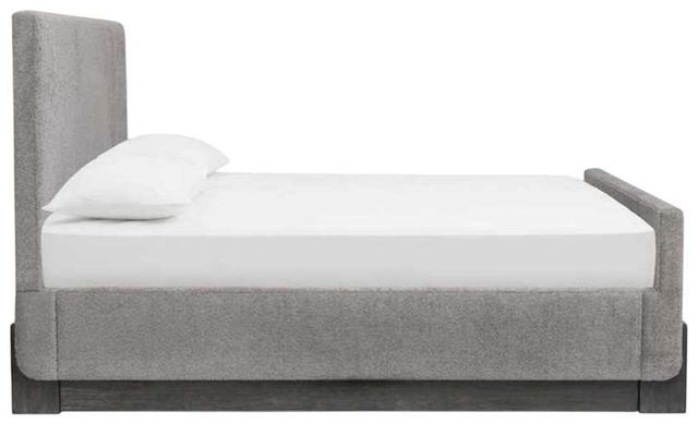 Magnussen Home® Kinsley Black Heron/Oslo Pewter Queen Upholstered Panel Bed-2