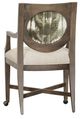 Fairfield® Customizable Rocco Dining Arm Chair with 2 Casters-3