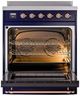 Ilve® Nostalgie II Series 30" Blue Pro Style Induction Range-2