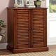 Furniture of America® Della Oak Shoe Cabinet-1