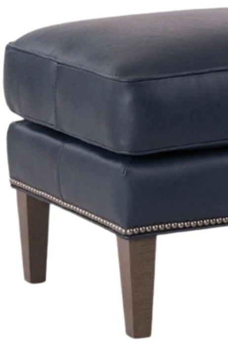 Smith Brothers Customizable 555 Leather Ottoman-1