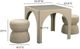 TOV Furniture Tomlin 3-Piece Tan Game Table and Two Ottomans Set-2