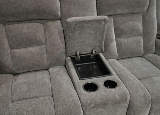Signature Design by Ashley® Mixed Motion Shadow Power Reclining Loveseat-2