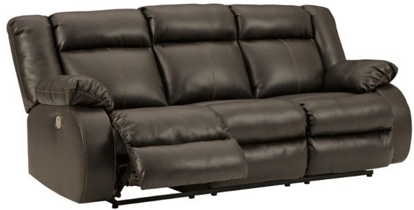 Signature Design by Ashley® Denoron 2-Piece Chocolate Living Room Set with Power Reclining Sofa-1