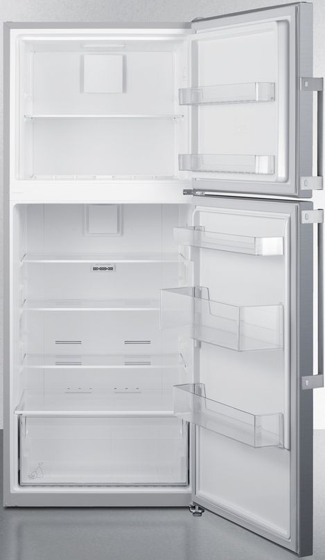 Summit® 28" 13.6 Cu. Ft. Stainless Steel Counter Depth Top Freezer Refrigerator-1