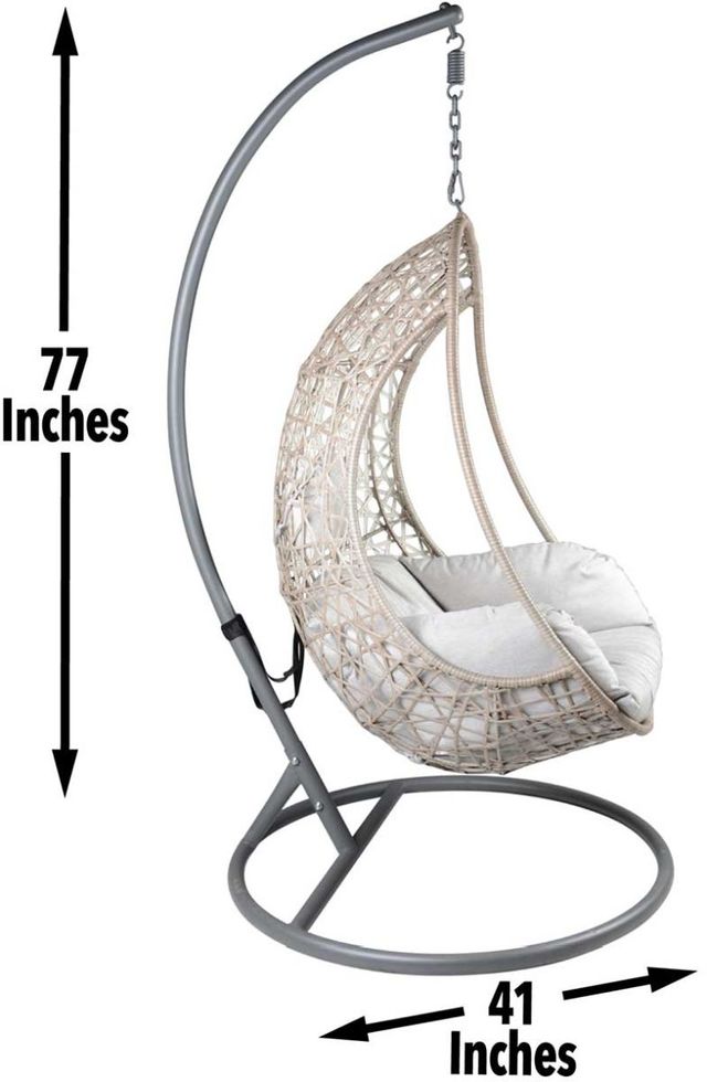 Steve Silver Co. Cayden Beige/Gray/White Stainless Steel Outdoor Basket Chair-5
