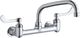 Elkay Chrome Foodservice 8" Centerset Wall Mount Faucet with Wristblade Handle and Offset Inlet-0