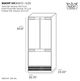 Kucht Professional 36" 19.4 Cu. Ft. Panel Ready Built In Counter Depth French Door Refrigerator-4