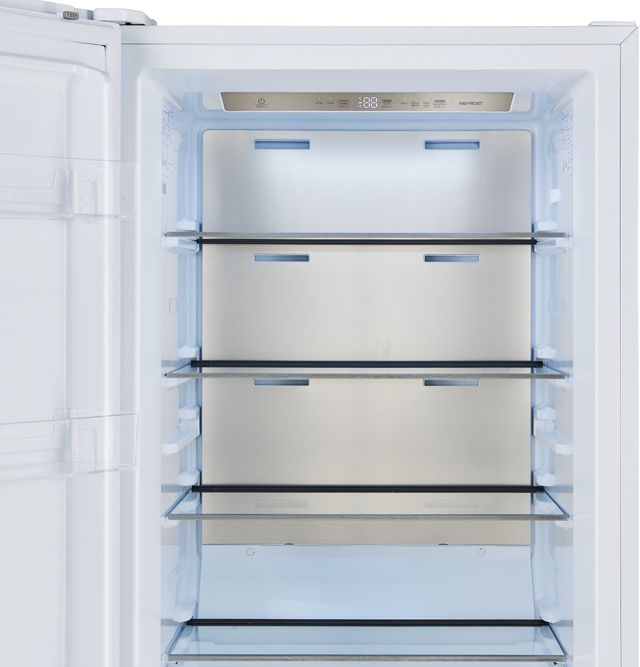 FORNO® Maderno Espresso 28" 13.6 Cu. Ft. White Built-In Convertible Column Refrigerator with Antique Brass Handles-1