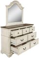 New Classic® Home Furnishings Anastasia Antique White Dresser and Mirror-3