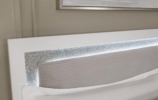 Signature Design by Ashley® Maeling Gray/White King Upholstered Panel Headboard-3