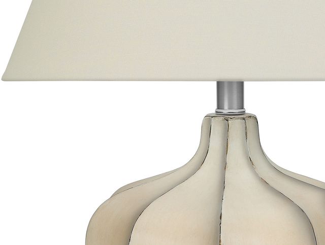 Monarch Specialties Inc. 21"H Cream Resin Table Lamp-2