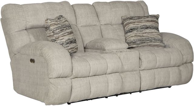 Catnapper® Ashland Buff Power Lay Flat Reclining Console Loveseat