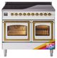 Ilve® Nostalgie II Noblesse 40'' Custom RAL Color Pro Style Induction Range with Brass Trim-0