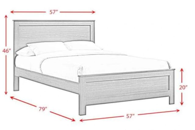 Elements International Sami Gray Full Youth Panel Bed-2