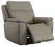 Flexsteel® Sawyer Grey Power Recliner with Power Headrest and Lumbar-1