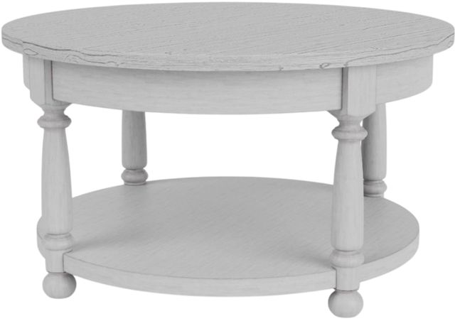 Riverside Furniture Winston Aged Cotton Round Cocktail Table-0