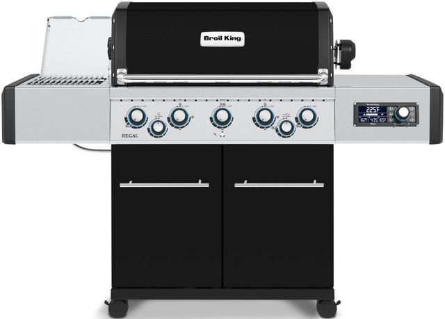 Broil King® Regal™ Q 590 Pro 5-Burner Black Freestanding Natural Gas Grill-0