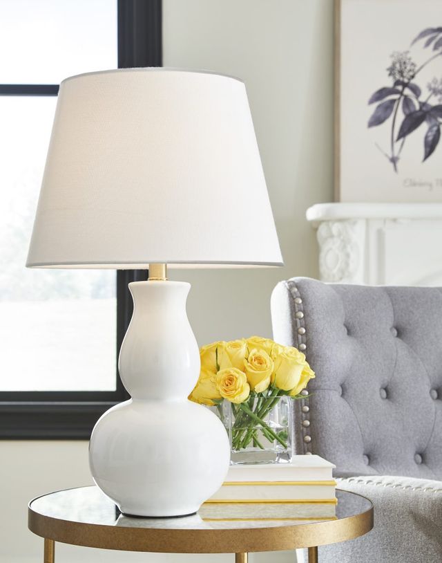 Signature Design by Ashley® Zellrock 2-Piece White Table Lamp Set-3
