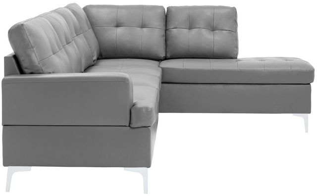 Mazin Furniture Barrington 2-Piece Gray Right-Arm Facing Sofa Sectional and Chaise-2