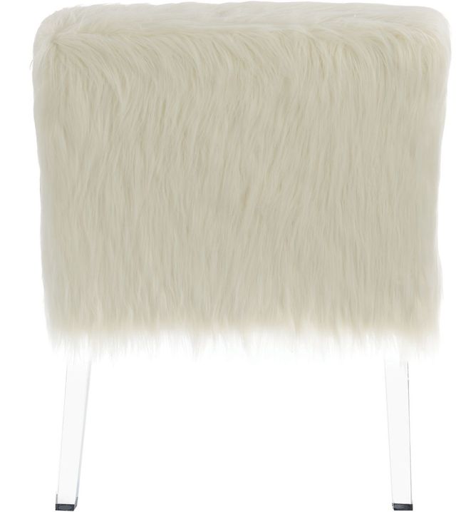 Coaster® White Faux Sheepskin Upholstered Accent Chair-1