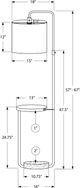 Monarch Specialties Inc. Black Floor Lamp with USB Port-1