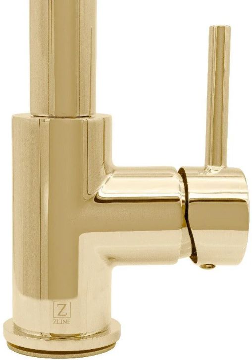 ZLINE Autograph Edition Dante Polished Gold Pull Down Single Handle Kitchen Faucet-3