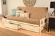 Kodiak Furniture Monterey Suede Peat/Antique White Full Storage Futon with Mattress-1