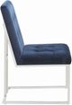 Coaster® Cisco 2-Piece Ink Blue/Chrome Side Chairs-3