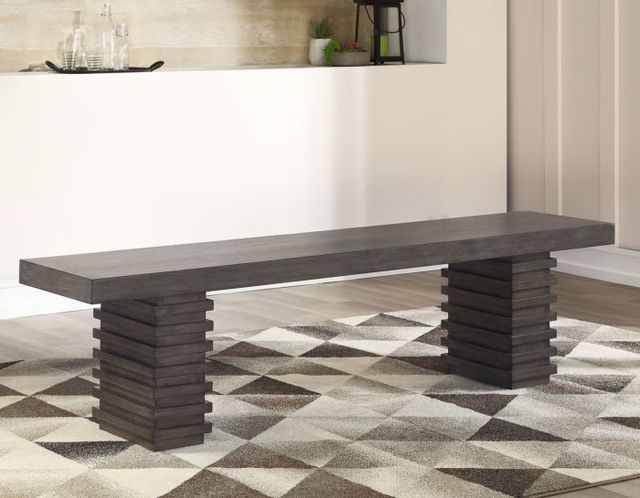 Steve Silver Co. Mila Washed Grey Bench-1