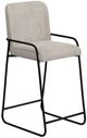 International Furniture Direct Seating Blacksmithing Matte Black/Ivory 49" Barstool-0