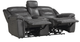 Mazin Furniture Kennett Dark Gray Power Double Reclining Loveseat with Center Console-2