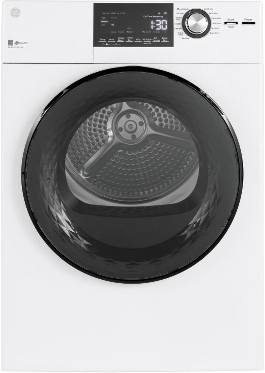 GE® 4.3 Cu. Ft. White Electric Dryer Keith's Appliances Mystic and