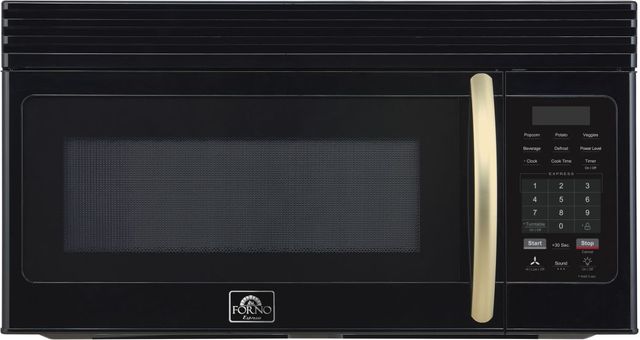 FORNO® Scalo Series Espresso 1.6 Cu. Ft. Fingerprint Resistant Black Over The Range Microwave -0