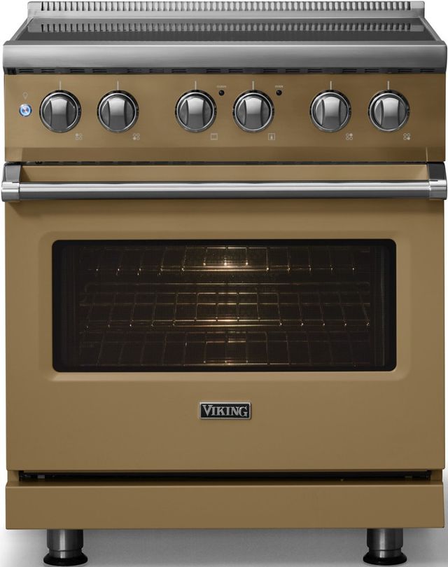 Viking® 5 Series 30" Golden Hour Pro Style Induction Range with Polished Chrome Trim-2