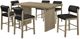 Coaster® Decker 7-Piece Black/Natural Oak Counter Dining Set-0