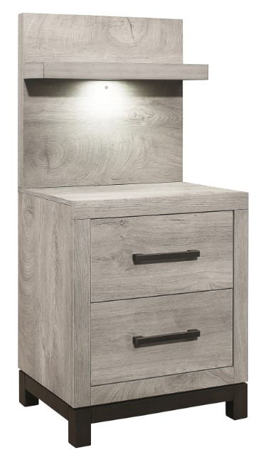 Light shops grey wood nightstand