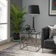 Sagebrook Home Glass Top Accent Table with Silver Base-2